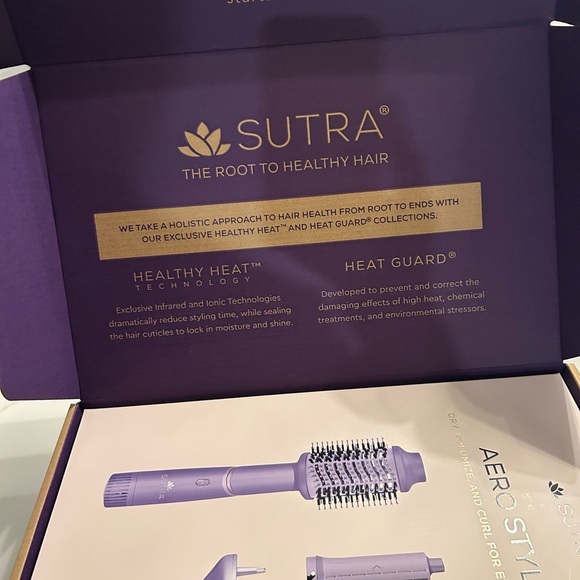 SUTRA AERO STYLER Dry Volumize Curl Blow Dryer Lavender NEW In Box - Picture 10 of 10